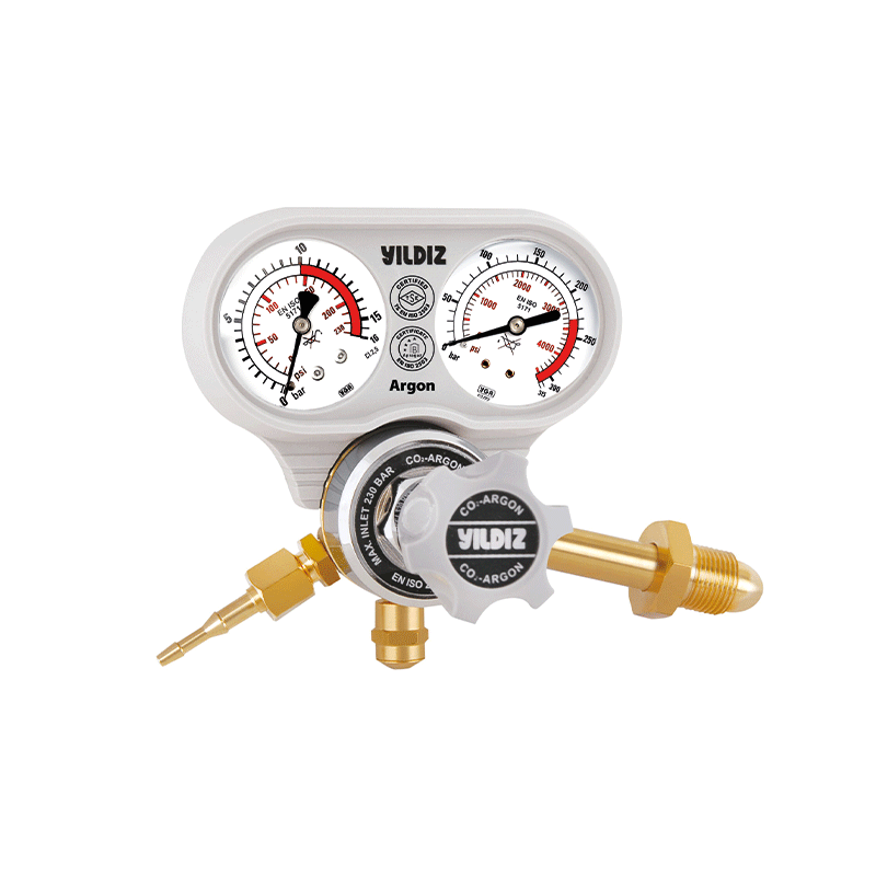 Yıldız Gaz 5451S CO₂ Basınç Düşürücü – W 21.80 x 1/14” İç, 0-10 Bar