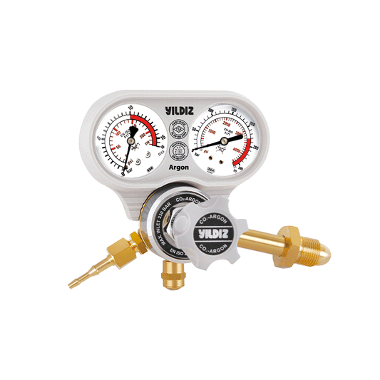 Yıldız Gaz 5451S CO₂ Basınç Düşürücü – W 21.80 x 1/14” İç, 0-10 Bar