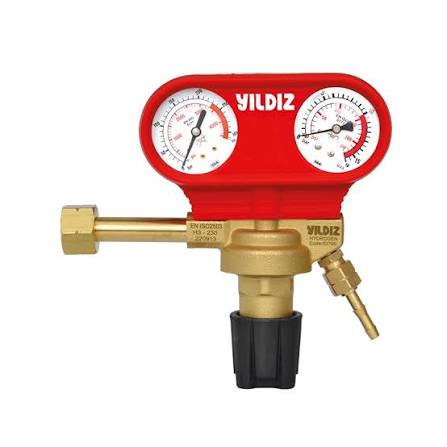 Yıldız Gaz 5370S Hidrojen Basınç Düşürücü W 21.80 × 1/14" Sol – 0–10 Bar