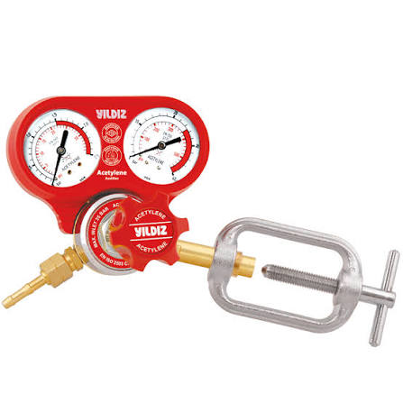 Yıldız Gaz 5412S Asetilen Basınç Düşürücü Kelepçeli – 0–1,5 Bar
